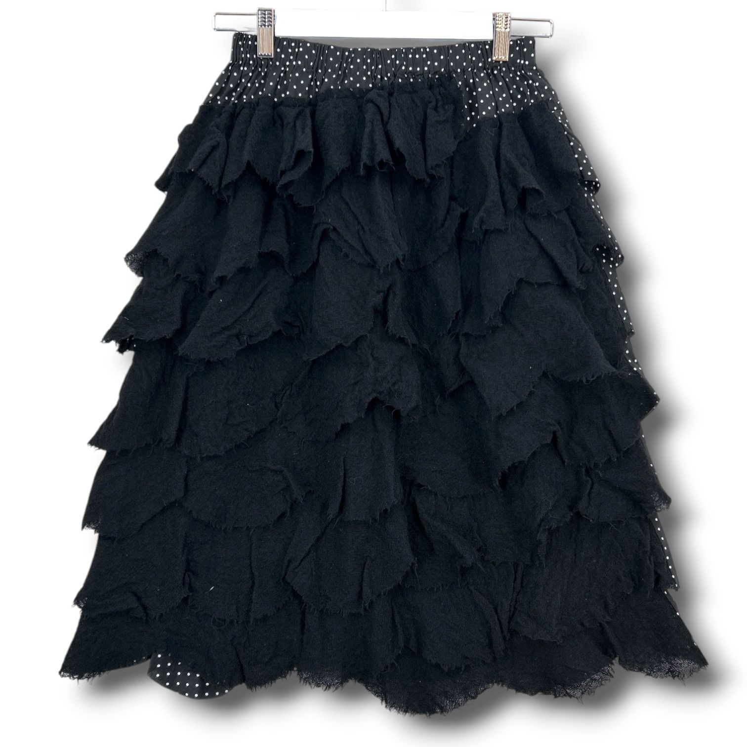 tricot コムデギャルソン フリル スカート 切りっぱなし tricot COMME des GARCONS トリココムデギャルソン 異素材ミックス