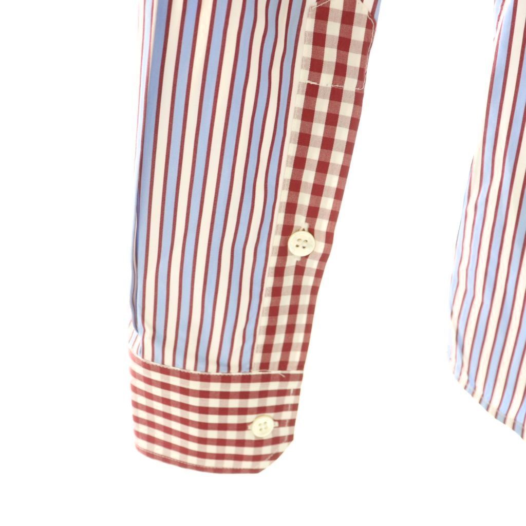 エトロ ETRO ペイズリー ストライプ 長袖シャツ コットン 赤 レッド