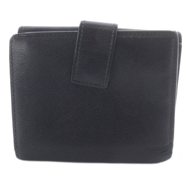 新品未使用❣️ SMYTHSON スマイソン レザー コンパクト財布ウォレット スマイソン SMYTHSON 二つ折り財布 コンパクトウォレット レザー 黒