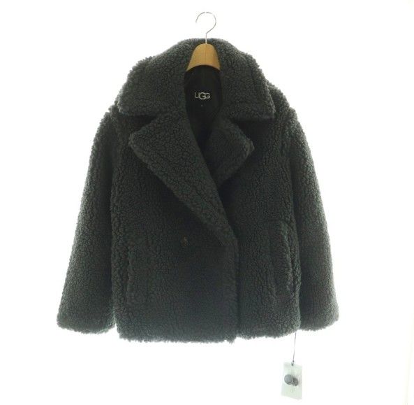 アグ オーストラリア UGG australia Gertrude Short Teddy Coat ガートルードショートテディコート Pコート ピーコート ボア XS ダークグレー 1144454 タグ付き /BB ■OS ▲H 18,389円
