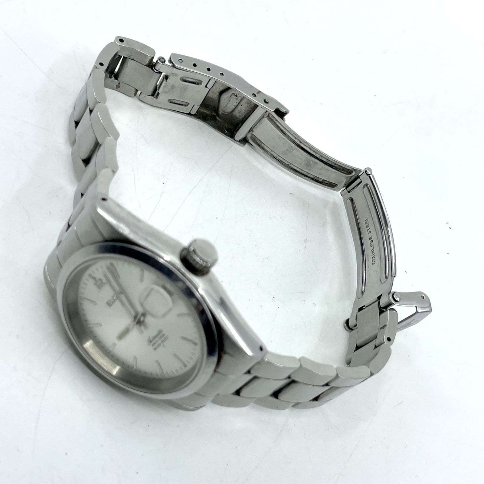 稼働〇 難有り ELGIN エルジン FK-1008-C AT 自動巻き腕時計 シルバー