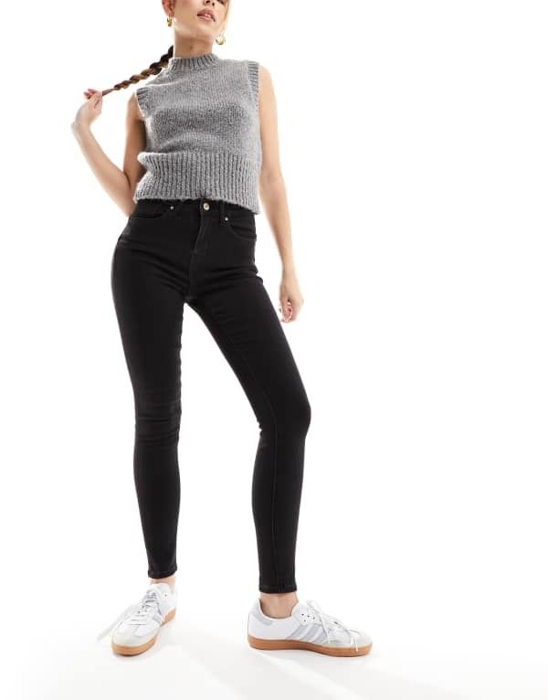 オンリー レディース ボトムス デニムパンツ ジーンズ ONLY push up skinny jeans Black ブラック
