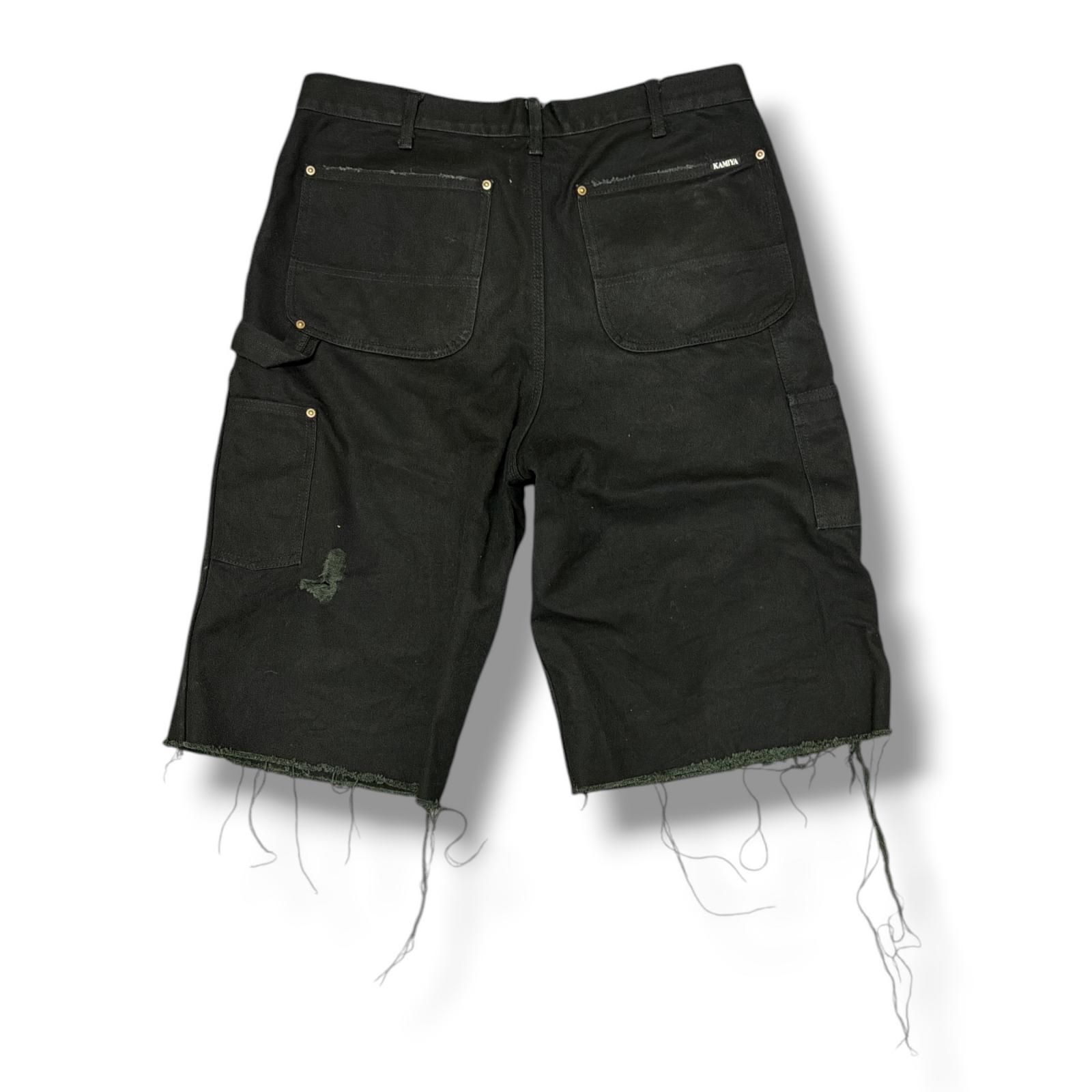 参考上代52800円 KAMIYA 2025ss BORO Duck Painter Bermuda Shorts