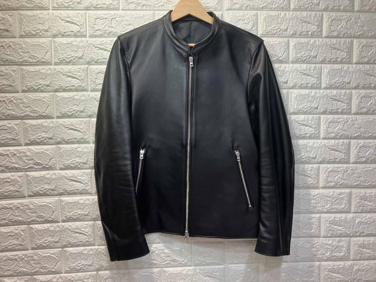 LIDNMリドムL17SS-17 ラムレザーシングルライダースジャケット 