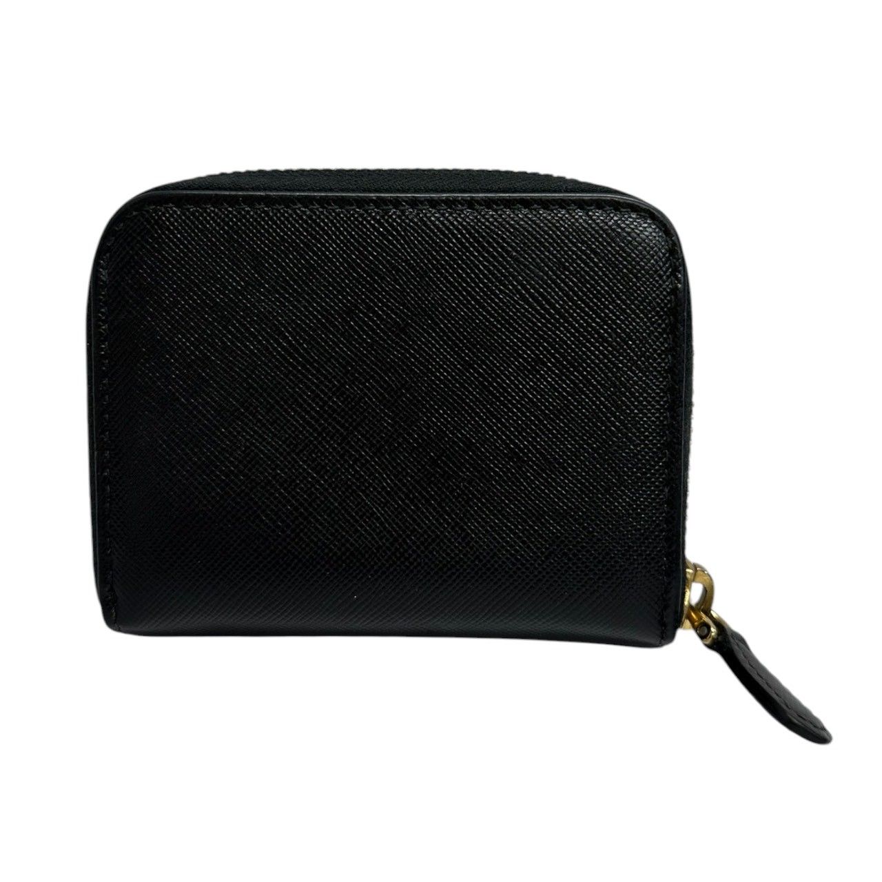 美品 PRADA プラダ サフィアーノ ブラック ゴールド金具 レザー 1M0268