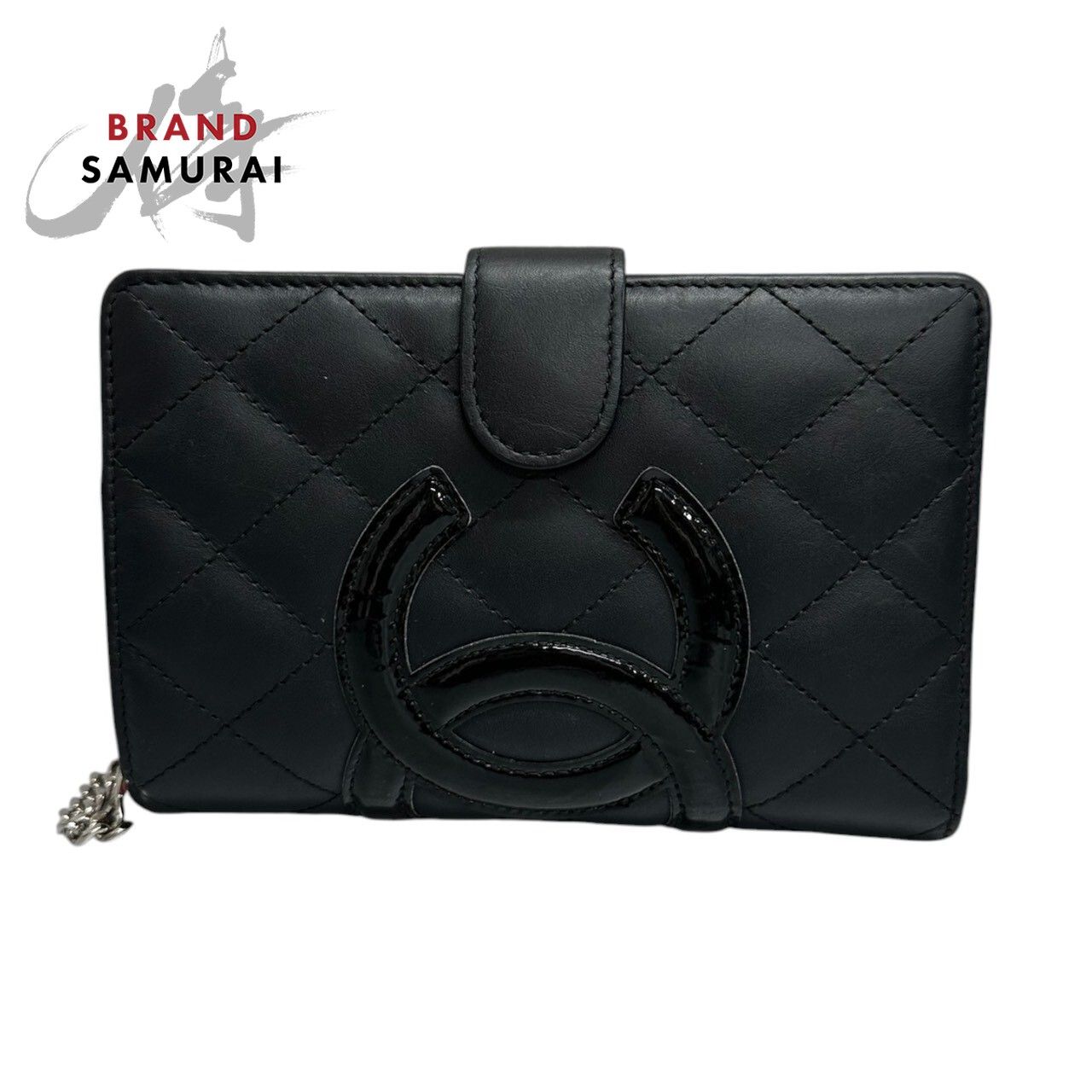 美品 CHANEL シャネル カンボンライン ココマーク ブラック ピンク