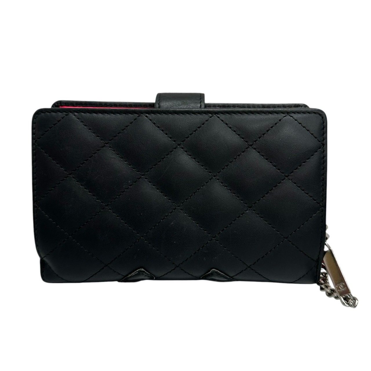 美品 CHANEL シャネル カンボンライン ココマーク ブラック ピンク