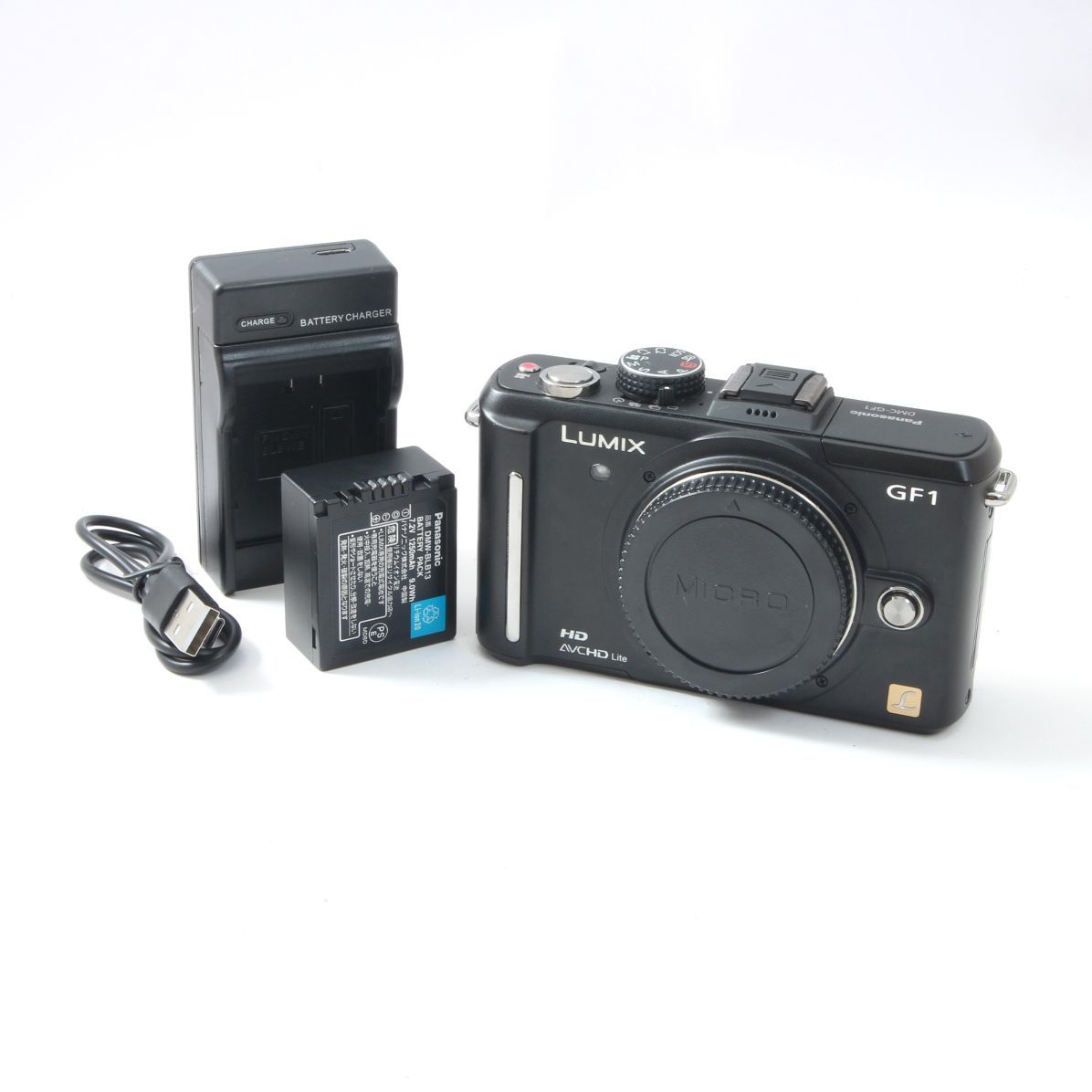 シャッター数2107回】パナソニック Panasonic LUMIX DMC-GF1 ブラック