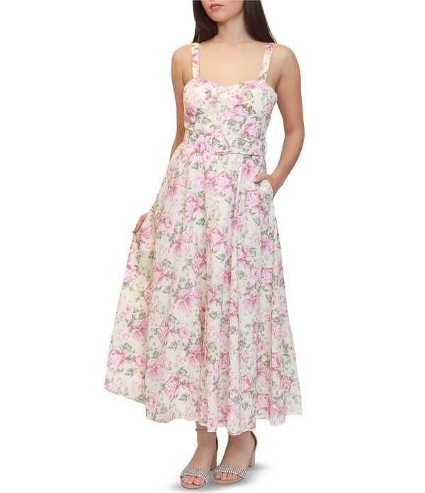 スティーブ マデン レディース トップス ワンピース フラワー柄 プリント マキシ フラワー Stevie By Steve Madden Floral Printed Sweetheart Neck