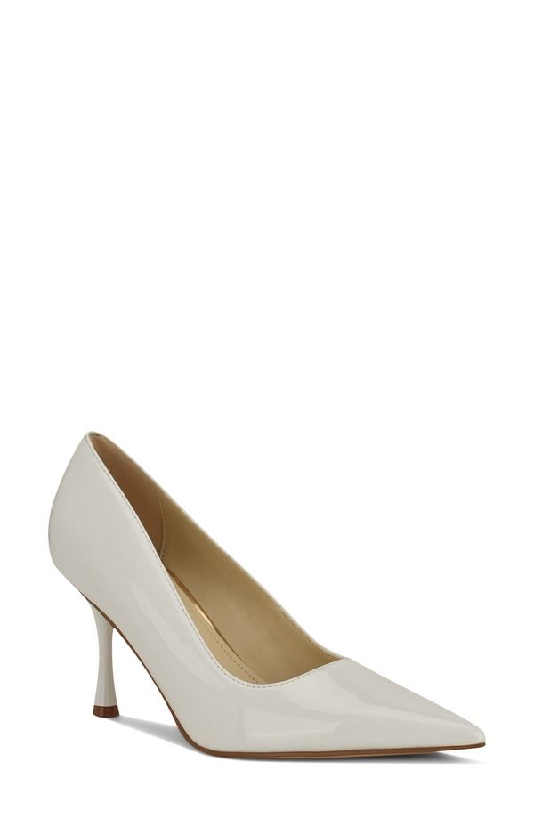 ナインウェスト レディース シューズ ヒール Nine West Pursee Pointed Toe Pump White ホワイト