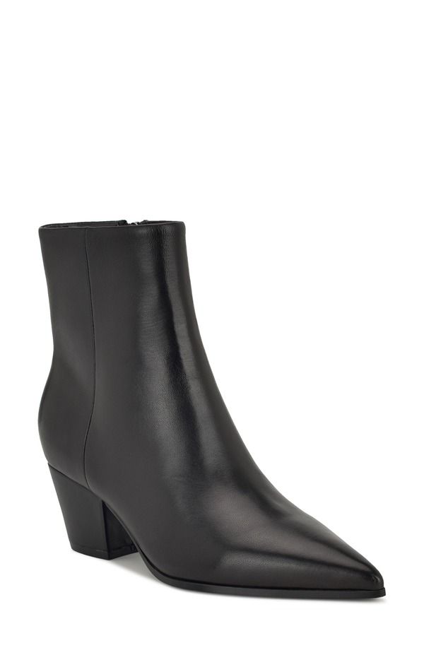 ナインウェスト レディース シューズ ブーツ・レインブーツ ヒール Nine West Savie Block Heel Bootie Black Leather ブラック 23,944円