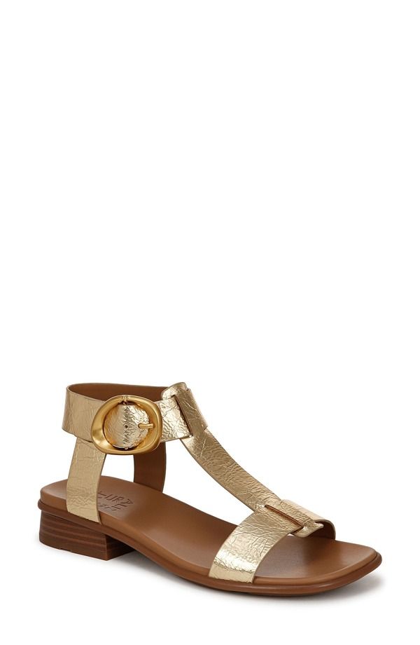 ナチュライザー レディース シューズ ヒール サンダル Naturalizer Brandy TStrap Sandal Dark Gold ゴールド