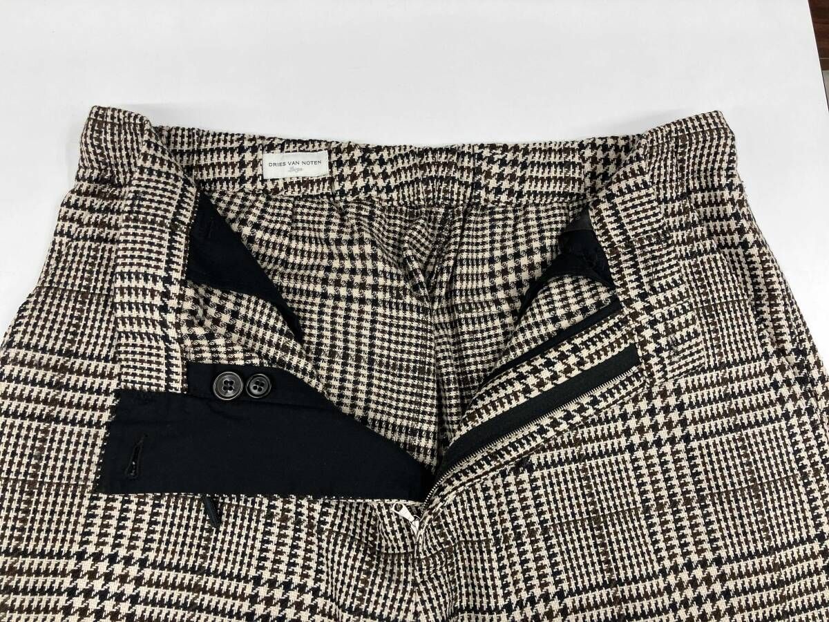 DRIES VAN NOTEN ドリスヴァンノッテン 綿パンツ グレンチェック