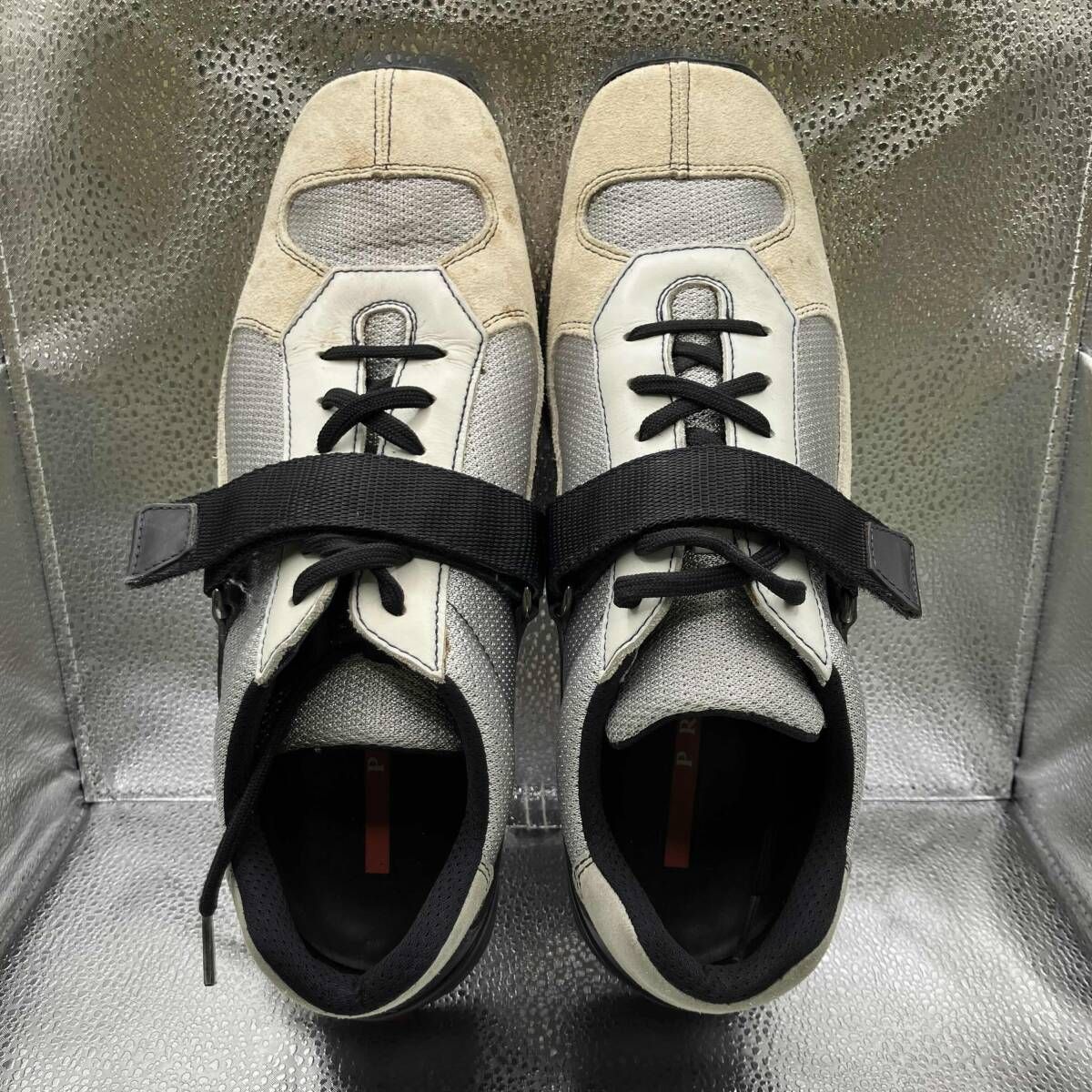 00s PRADA SPORTS ベルテッドスクエアスニーカー E0848 サイズ7