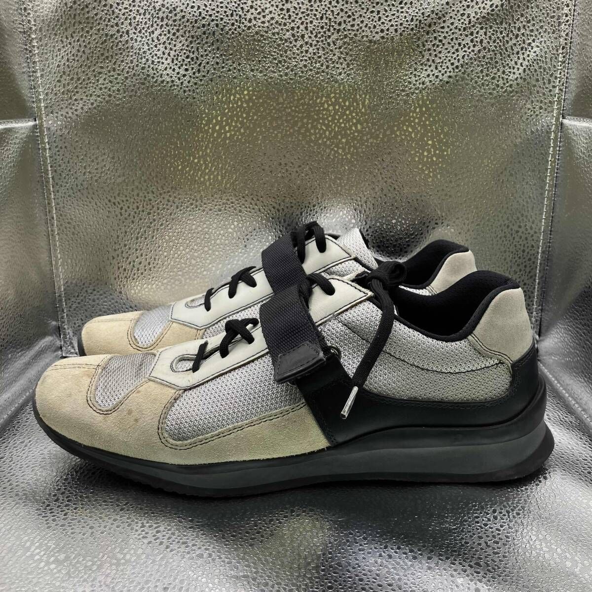 希少 prada sport スニーカー 00s PRADA SPORTS ベルテッドスクエアスニーカー E0848 サイズ7
