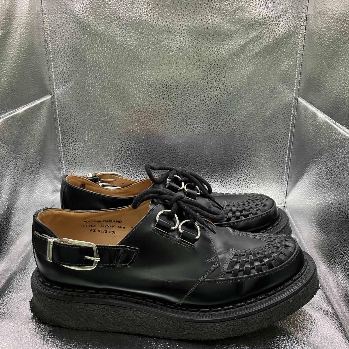 COMME des GARÇONS ブラック ドレスシューズ　未使用 COMME des GARCONS HOMME PLUS x GEORGE COX ドレスシューズ 編み