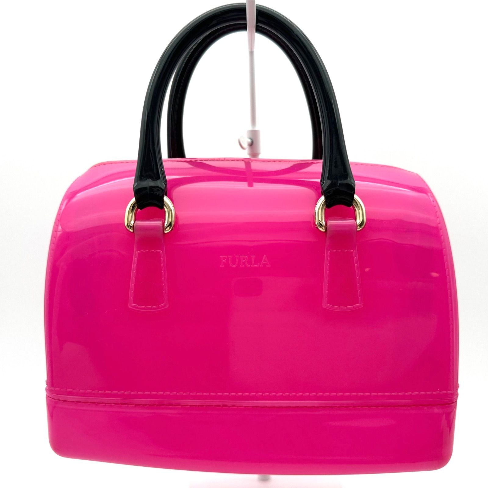 B5709】 FURLA フルラ ハンドバッグ キャンディバッグ ピンク PVC