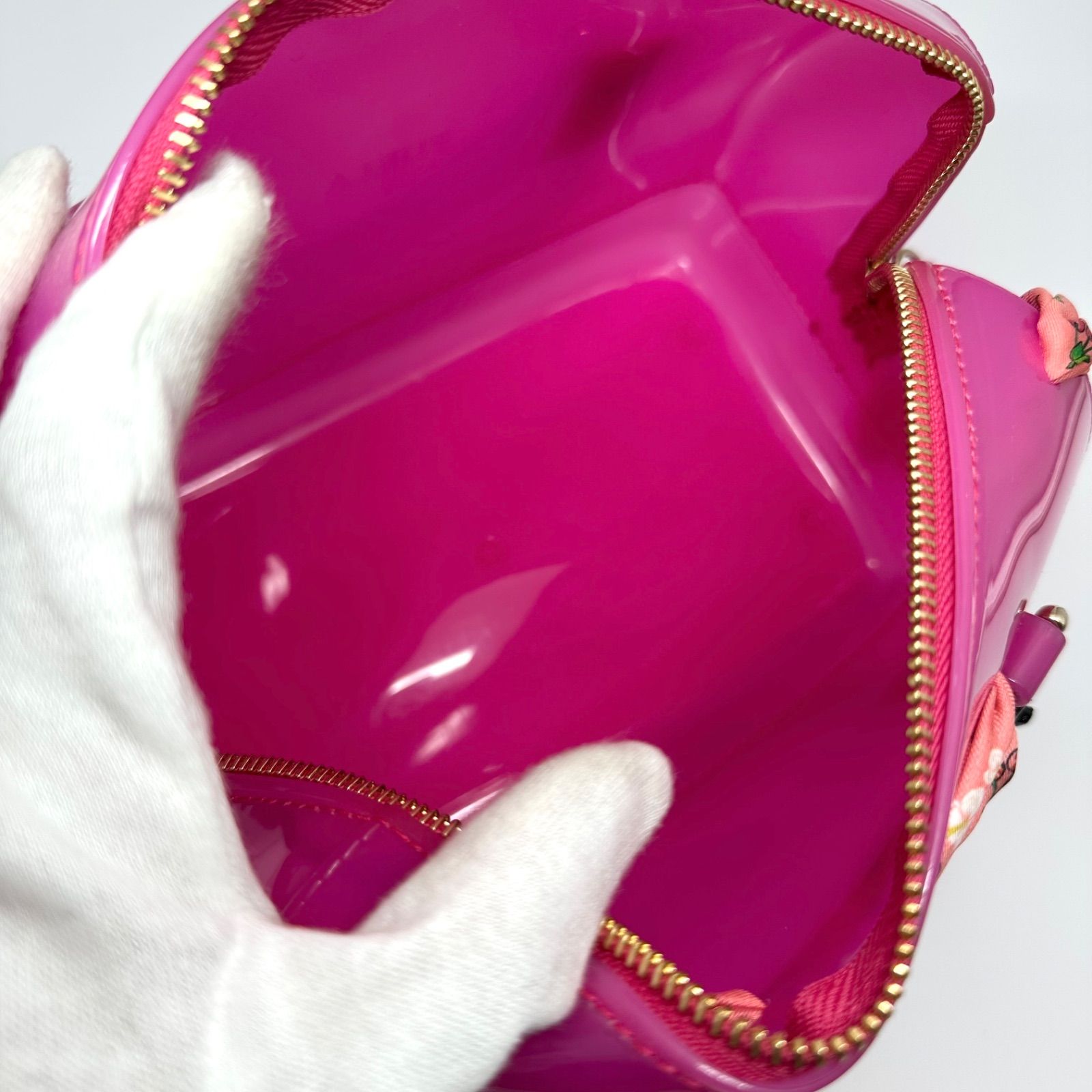 B5709】 FURLA フルラ ハンドバッグ キャンディバッグ ピンク PVC