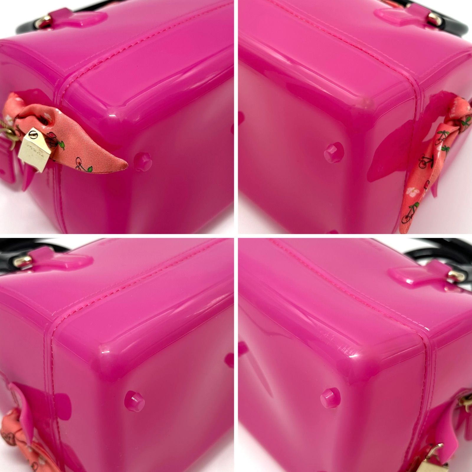 B5709】 FURLA フルラ ハンドバッグ キャンディバッグ ピンク PVC
