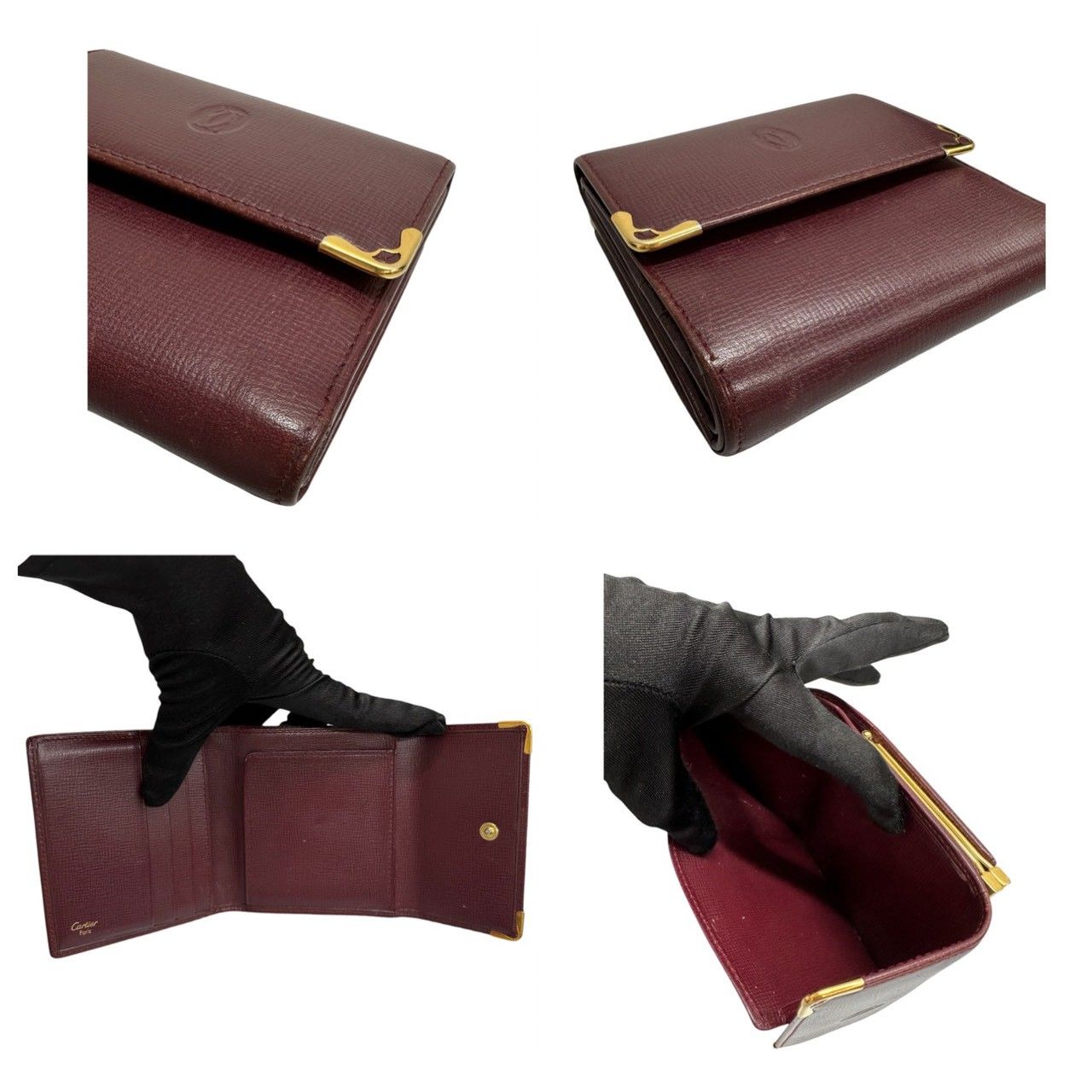 美品 CARTIER カルティエ マストライン ワインレッド ボルドー