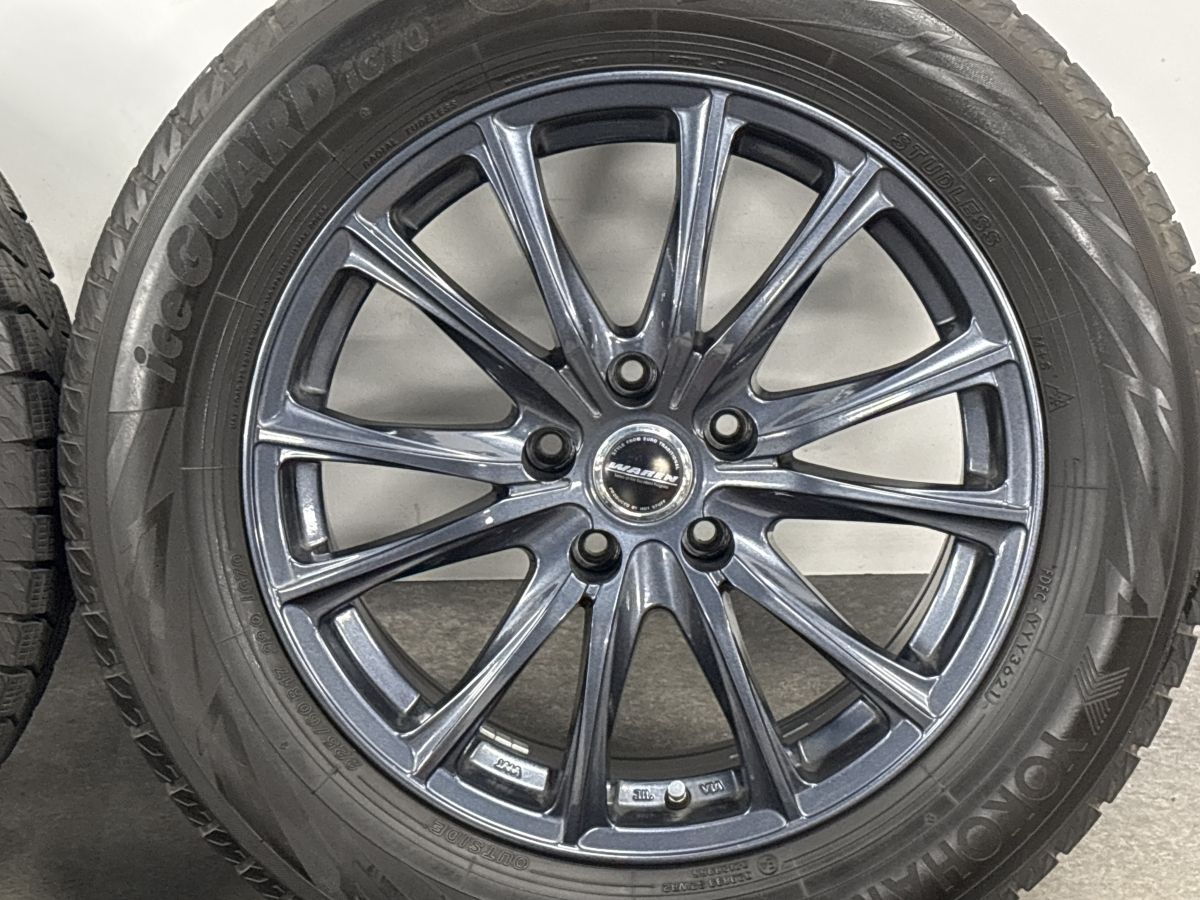美品 バリ溝】WAREN 17in 7J +38 PCD114.3 ヨコハマ アイスガード iG70