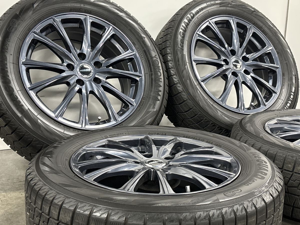 美品 バリ溝】WAREN 17in 7J +38 PCD114.3 ヨコハマ アイスガード iG70