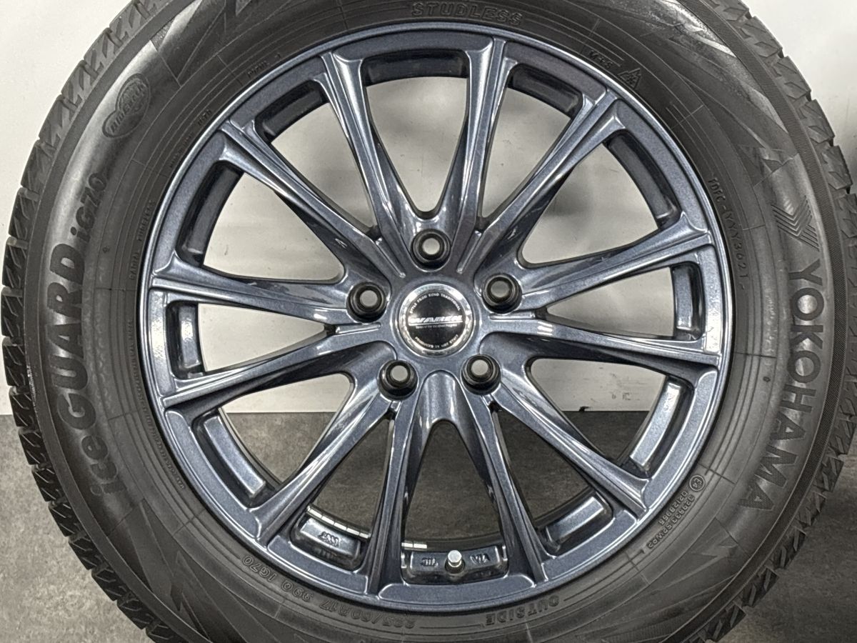 美品 バリ溝】WAREN 17in 7J +38 PCD114.3 ヨコハマ アイスガード iG70
