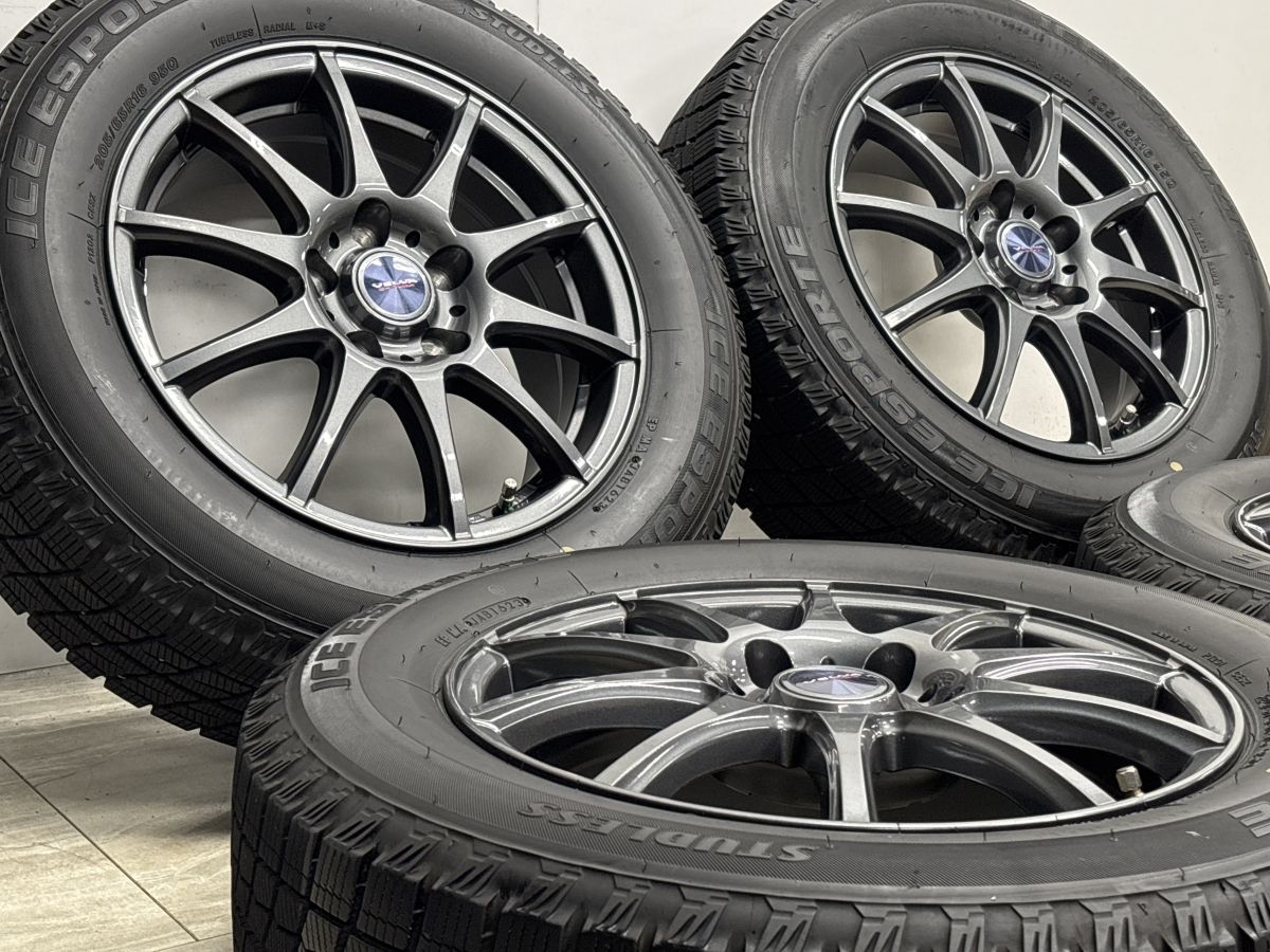 美品 バリ溝】VELVA 16in 6.5J +47 PCD114.3 アイスエスポルテ 205