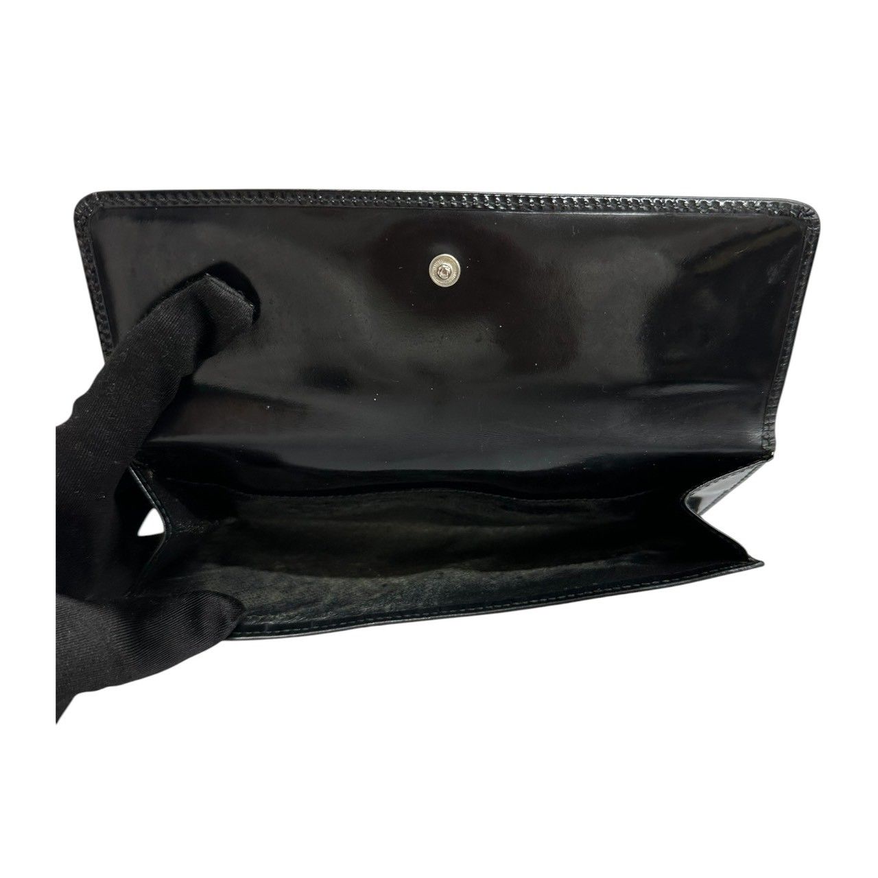 GUCCI グッチ パテントホースビット ブラック シルバー金具 レザー 035