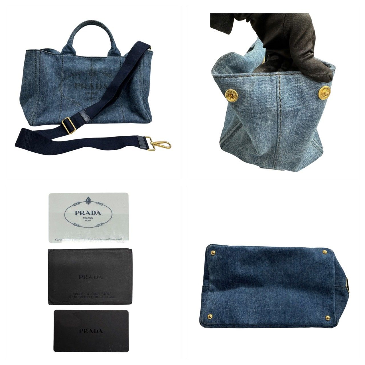 美品！PRADA カナパトートバッグ　Lサイズ 美品 PRADA プラダ カナパ 1BG642 トートバッグ ショルダーバッグ
