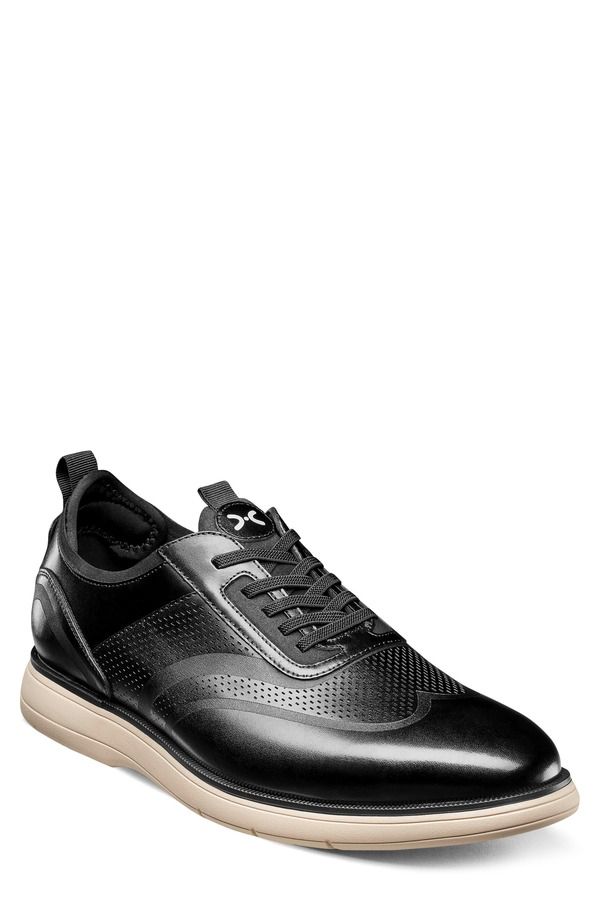 ステイシーアダムス メンズ シューズ スニーカー ウィングチップ Stacy Adams Edgewood Wingtip Sneaker Black ブラック