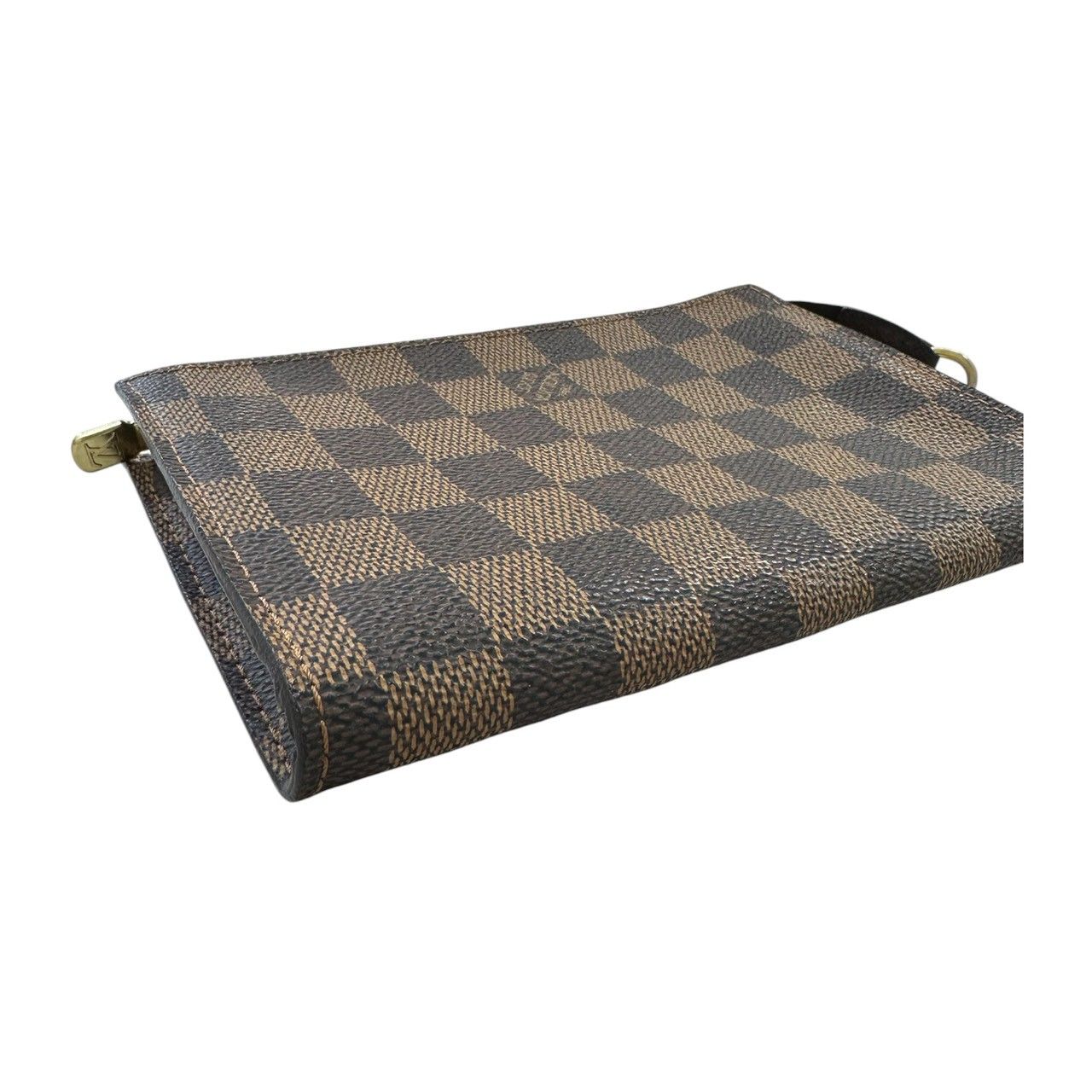 美品 LOUIS VUITTON ルイヴィトン ダミエ ブラウン ゴールド金具 PVC