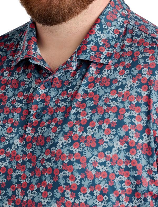 リーボック メンズ トップス ポロシャツ フラワー柄 トール フラワー Reebok Big Tall Island Floral Americana Polo Shirt Multi マルチカラー