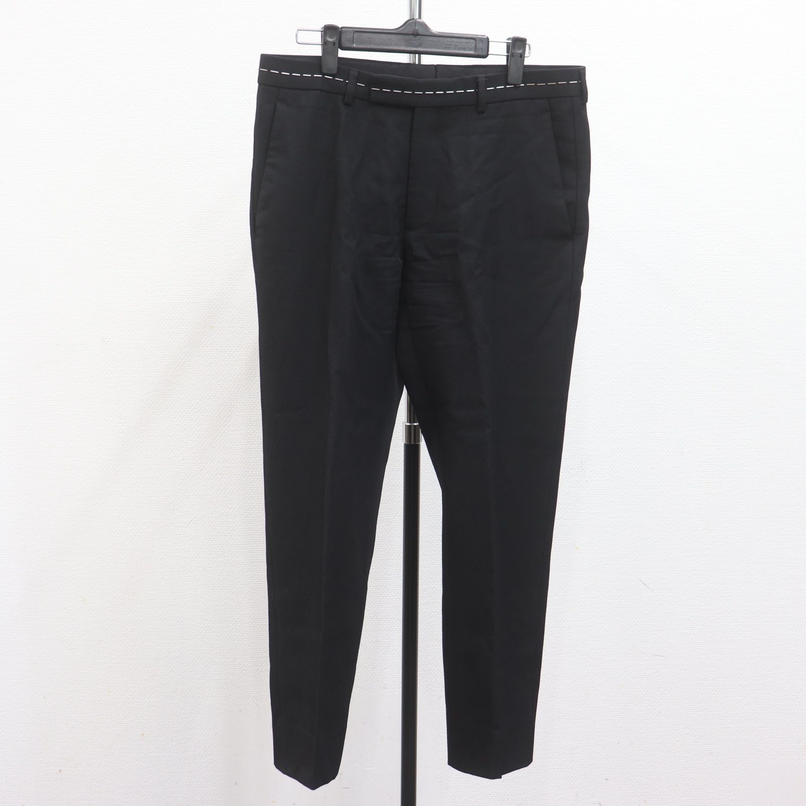 IT1CA8P5SOY4 Dior HOMME ディオールオム パンツ 763C190W6350 ブラック サイズ48 メンズ ボトムス ウール メタル IT1CA8P5SOY4 Dior HOMME ディオールオム パンツ 763C190W6350