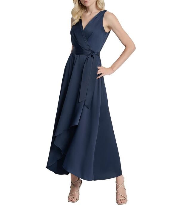ダナキャラン レディース トップス ワンピース ミディ ノースリーブ DKNY by Donna Karan Sleeveless HighLow Hemidi Wrap Gownavy ネイビー
