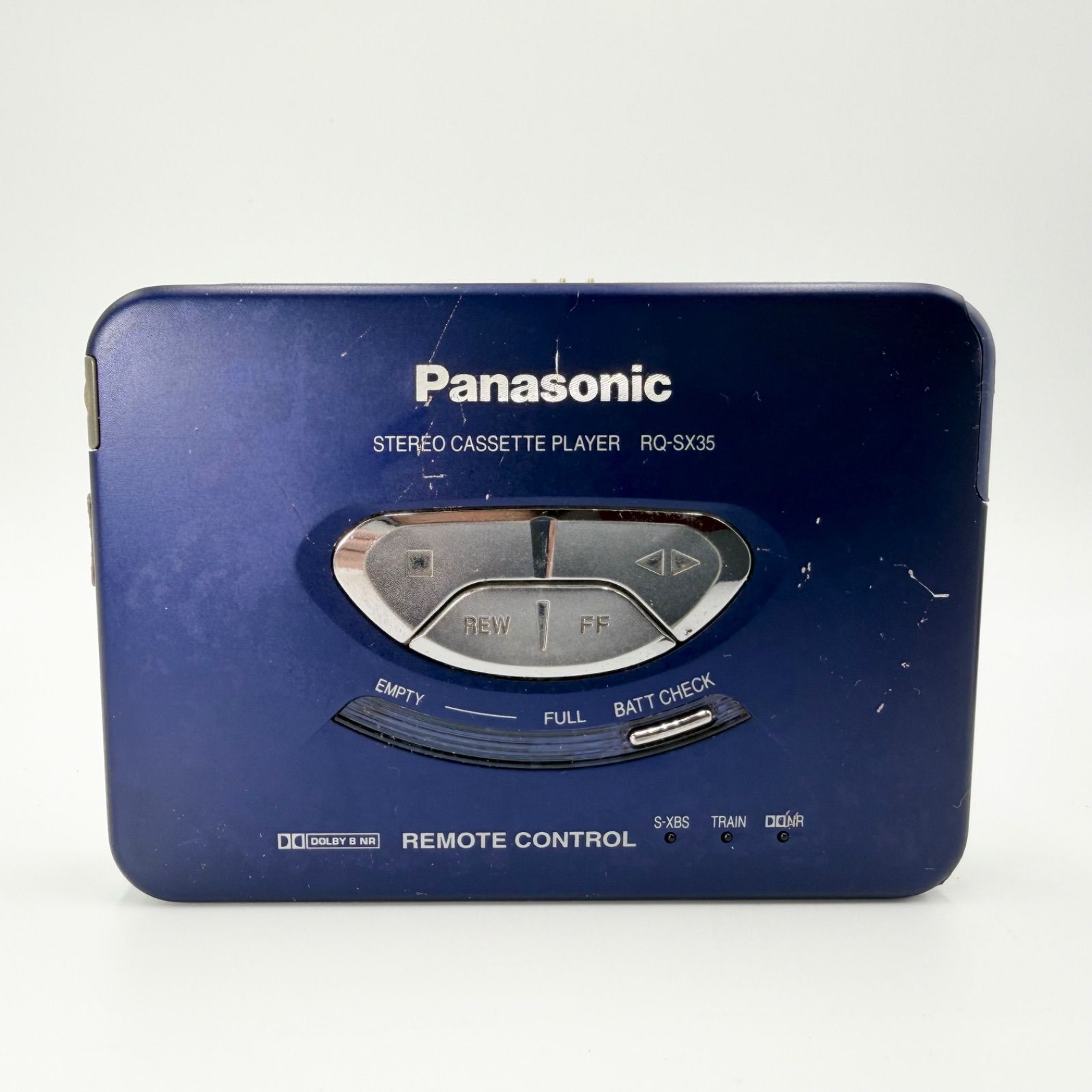 美品 Panasonic RQ-SX35 動作品 パナソニック カセットプレーヤー RQ-SX35 ブルー ジャンク品（動作