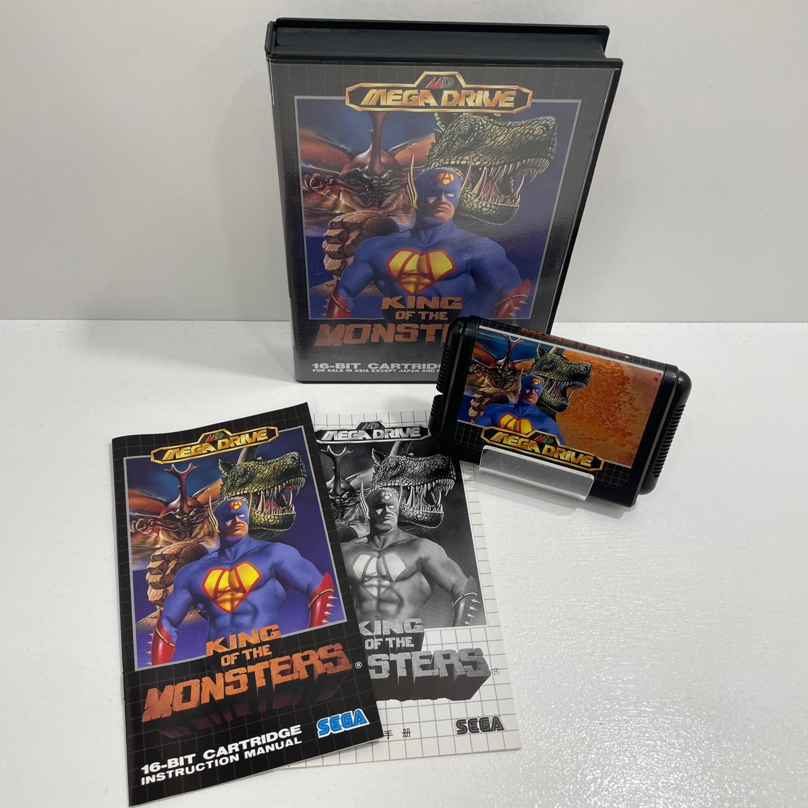 【尾張小牧店】 中古 ゲームソフト ※EU・アジア版／メガドライブ キング・オブ・ザ・モンスターズ　EU・アジア版 1086-40　1993年製 【607】
