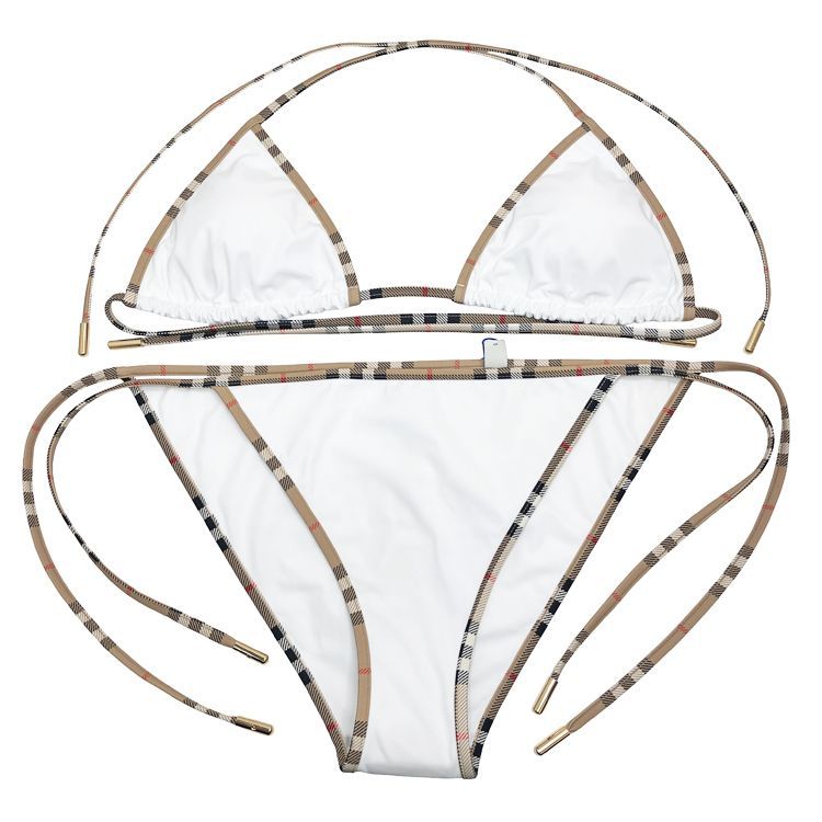 未使用品 BURBERRY バーバリー チェック トリム ビキニ 80704641