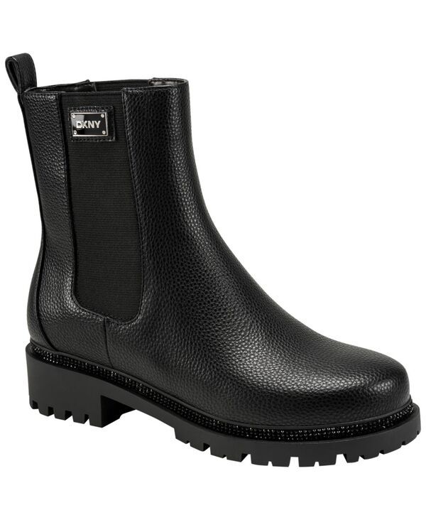 ダナ キャラン ニューヨーク レディース シューズ ブーツ・レインブーツ チェルシー DKNY Womens Rick Round Toe Chelsea Booties Black ブラック