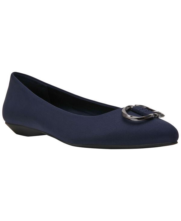 アンクライン レディース シューズ スリッポン・ローファー Anne Klein Womens Oswego SlipOn Flats Navy Stretch ネイビー