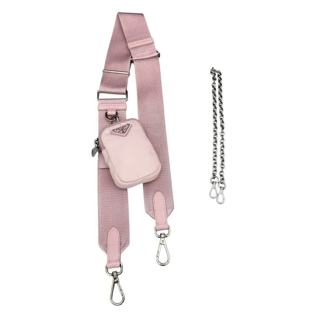 PRADA ショルダーバッグ テスートナイロン 1BH204 ピンク リ