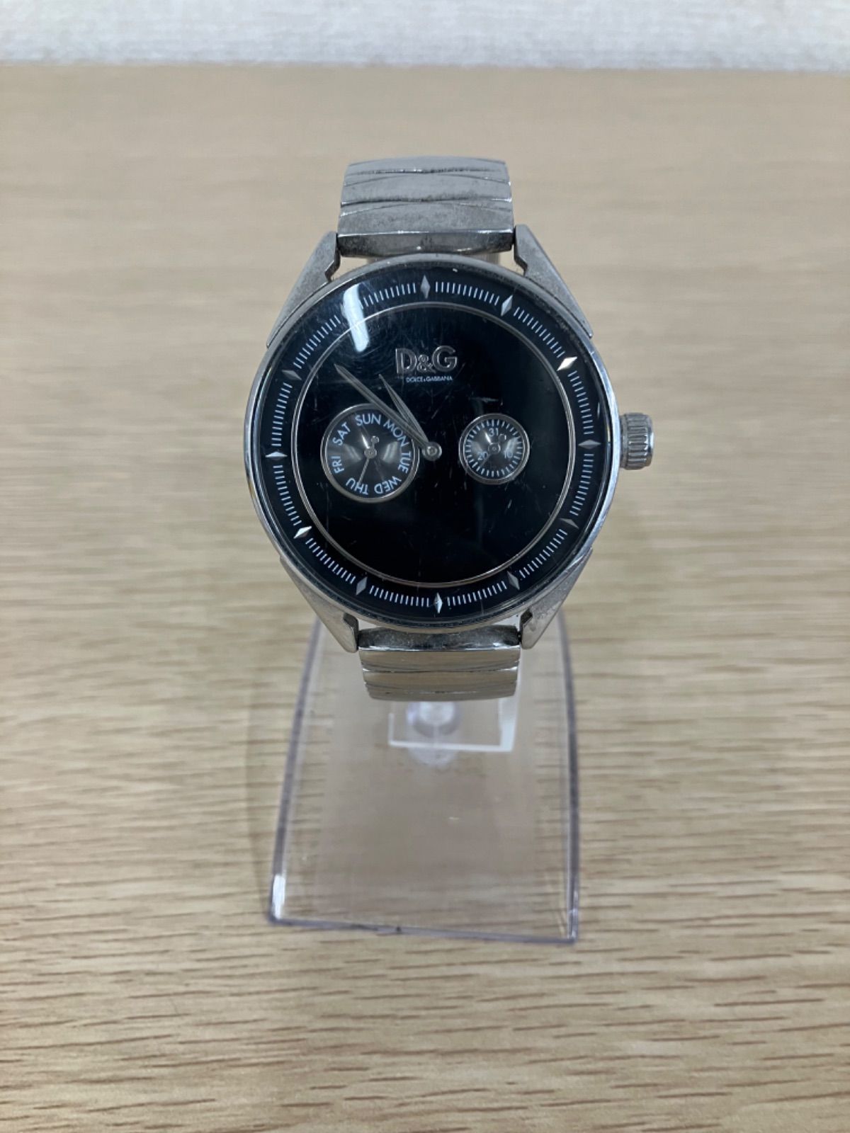 さ*ん様 13489 D&G ドルチェ&ガッバーナ 腕時計 メディシンマン 不動品】D&G ドルチェ＆ガッバーナ 腕時計 TIME 黒文字盤 ステンレス