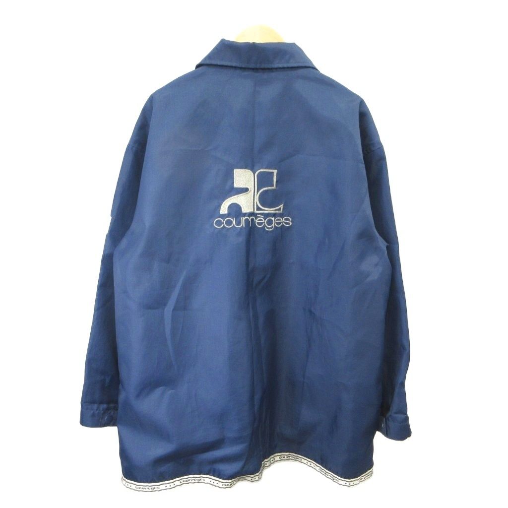 クレージュ courreges ナイロンジャケット 上着 M 紺 ネイビー 白