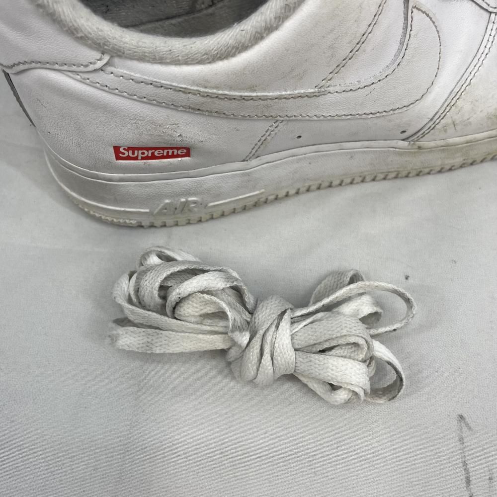 中古】Supreme×NIKE AIR FORCE 1 Low 28cm ホワイト ｼｭﾌﾟﾘｰﾑ ﾅｲｷ[79