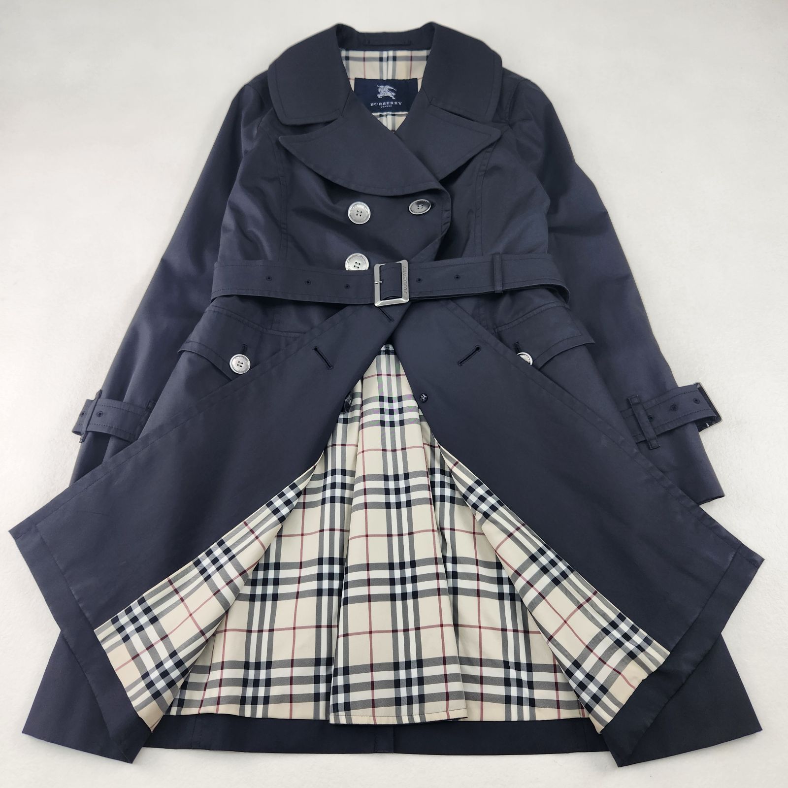 BURBERRY LONDON トレンチコート バーバリーロンドン ノバチェック 黒