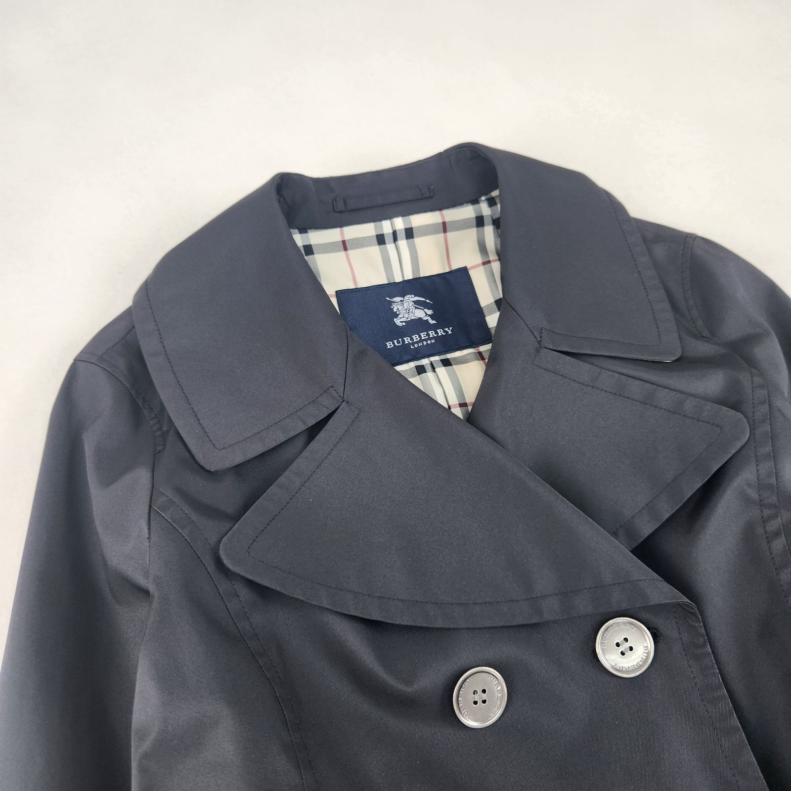 BURBERRY LONDON トレンチコート バーバリーロンドン ノバチェック 黒