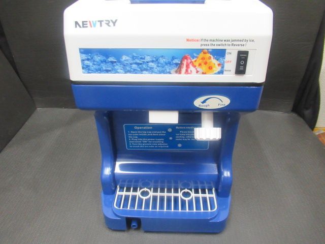 中古品 美品 NEVTRY 電動式アイススライサー ICE SHAVER かき氷機 BY-169 業務用 海の家 夏祭り 屋台