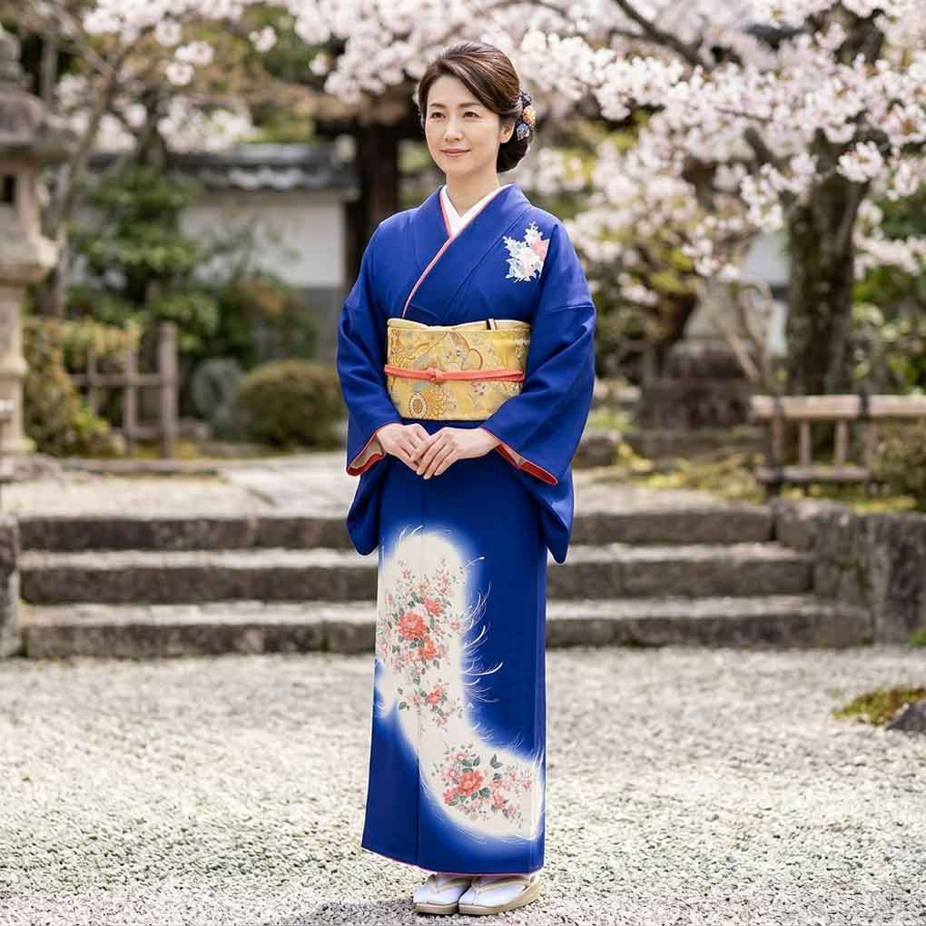 訪問着 身丈161cm 裄68.5cm 前幅24cm 後幅30cm 袖丈51cm 袖幅34cm