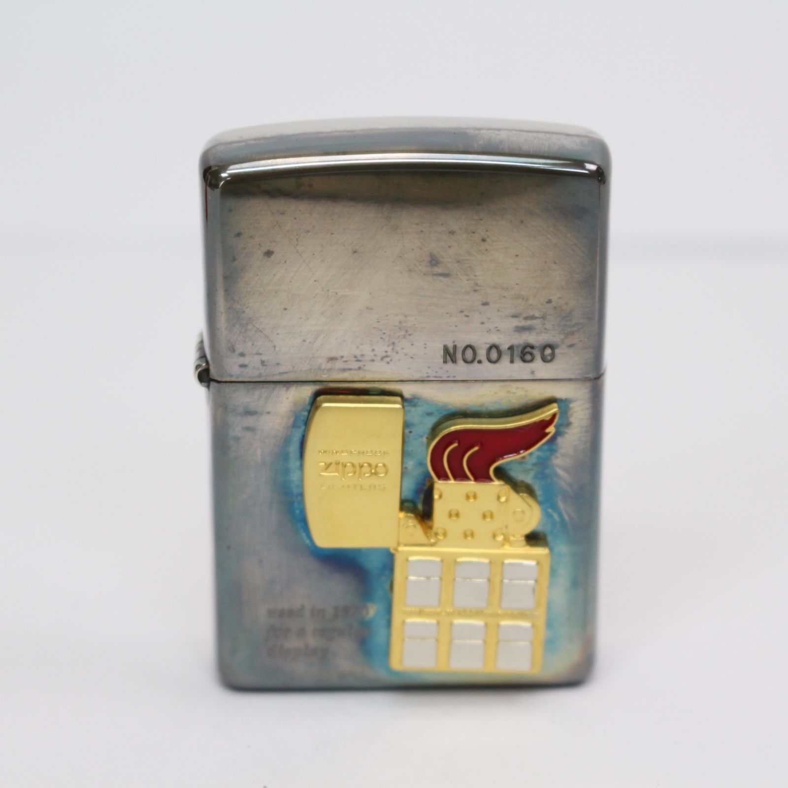 824)Zippo 1998 限定版 フロントディスプレイ字型 バッジライター
