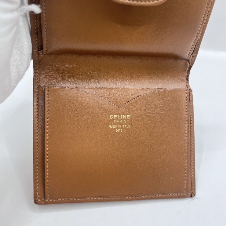 ◆美品/がま口◆CELINE 長財布 二つ折り財布 マカダム柄 トリオンフ CELINE（セリーヌ） マカダム柄 トリオンフ ヴィンテージ 二つ折り財布